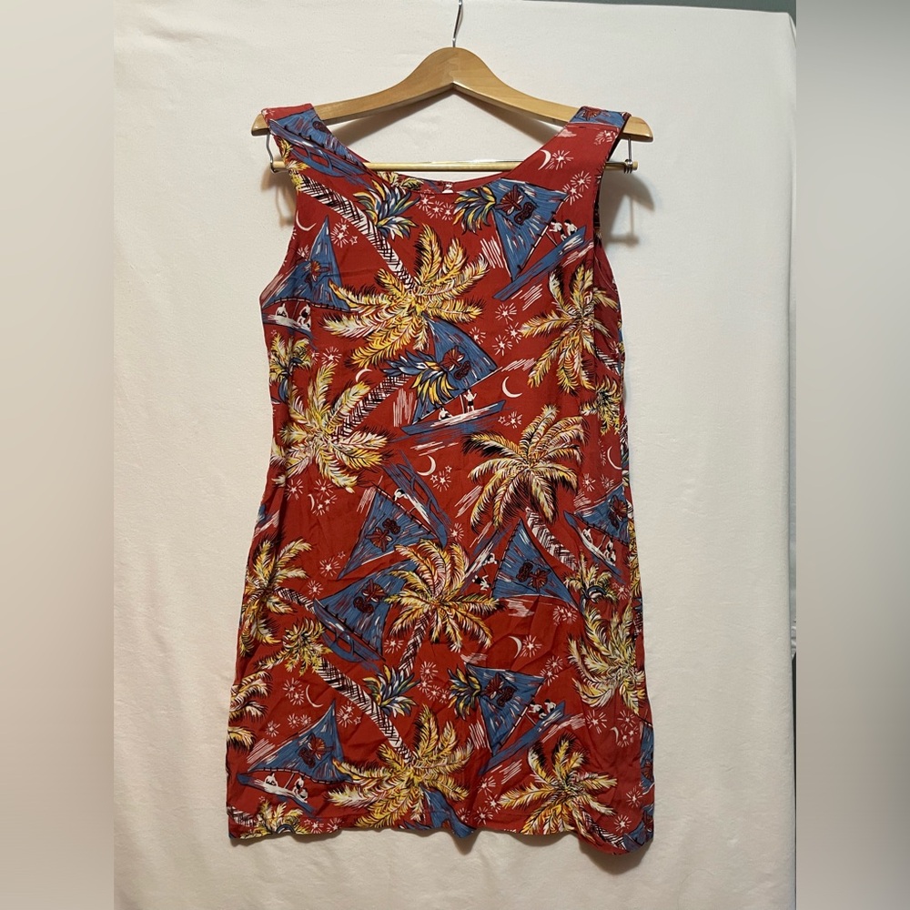 Vintage Hawaii Kilauea Midi Rayon Dress Size Large